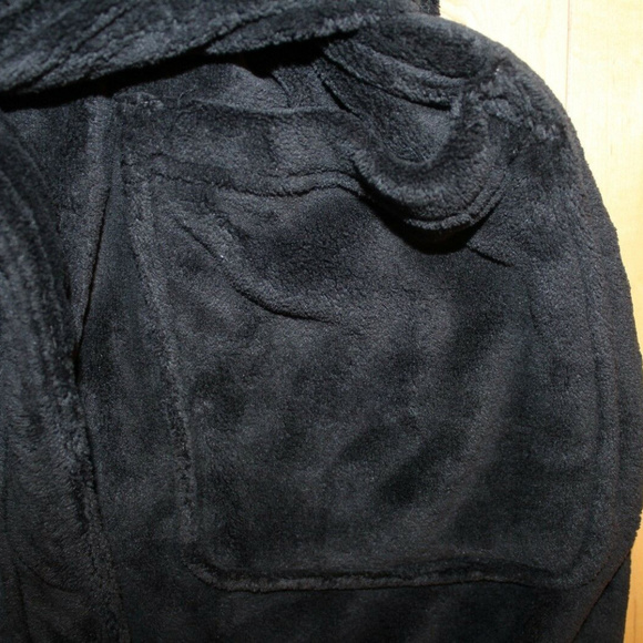 POLO RALPH LAUREN MEN'S PLUSH BATH ROBE BLACK - Picture 3 of 8